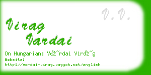 virag vardai business card